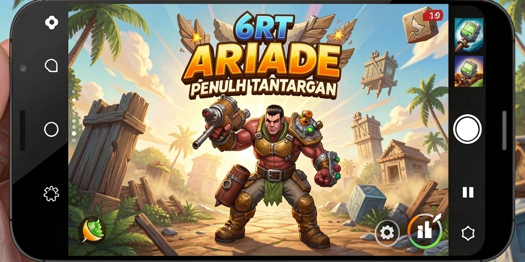 Tampilan gameplay seru dan penuh warna di 6RT.