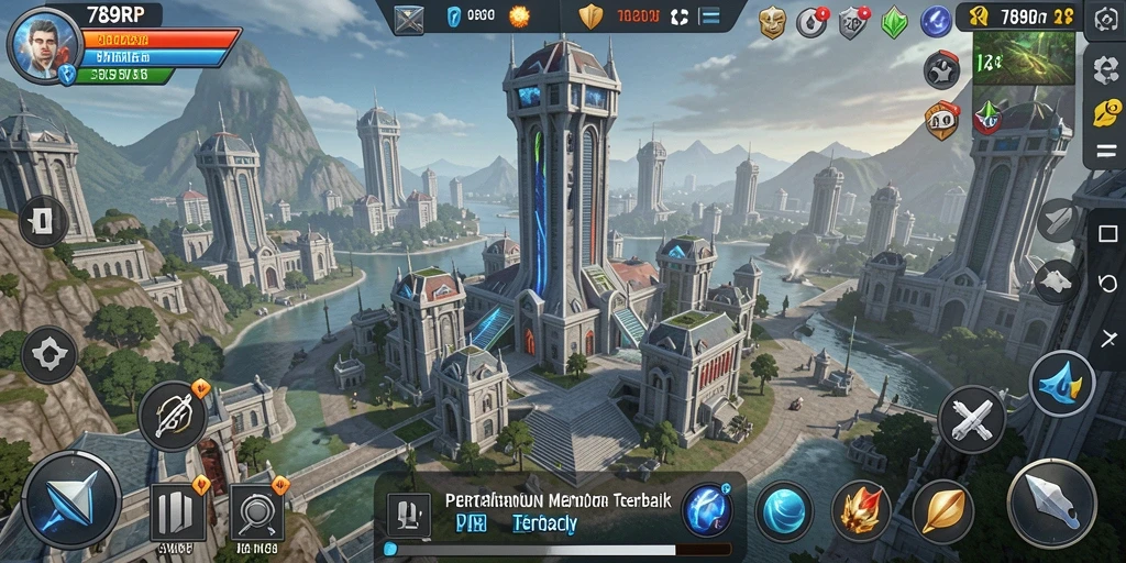 Tampilan menakjubkan dari gameplay Tower Defense di 789RP.