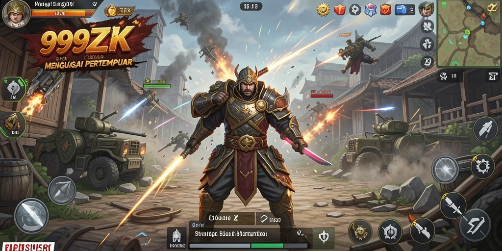 Tampilan gameplay 999ZK dengan taktik pertempuran yang memukau.