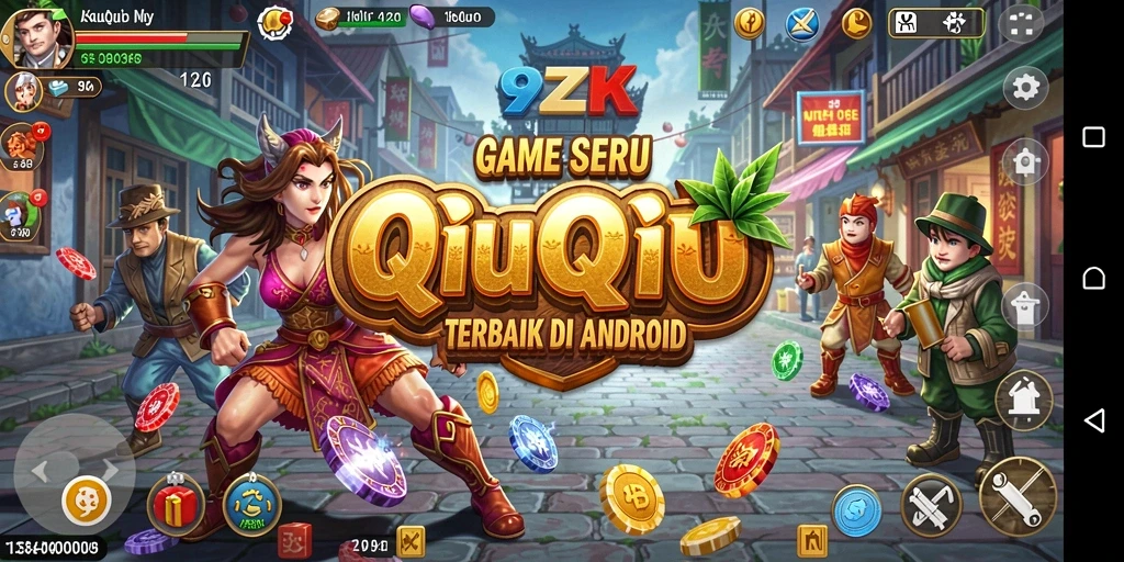 Gameplay 9ZK yang seru dan penuh strategi dalam QiuQiu.