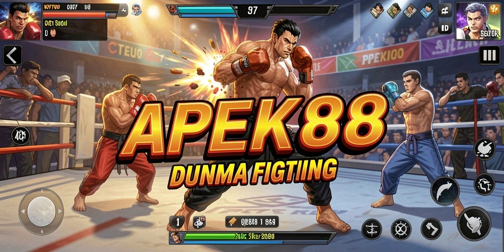 Tampilan gameplay APEK88 yang seru dan mendebarkan saat bertarung.