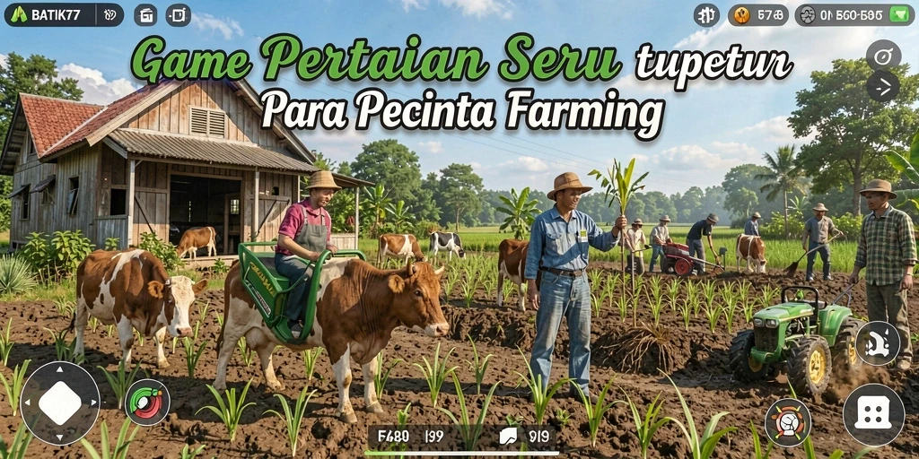 Tampilan gameplay BATIK77 dengan suasana pertanian yang asri.