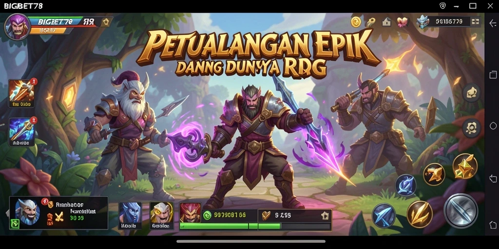 Tangkapan layar permainan BIGBET78 menunjukkan petualangan RPG yang mendalam.