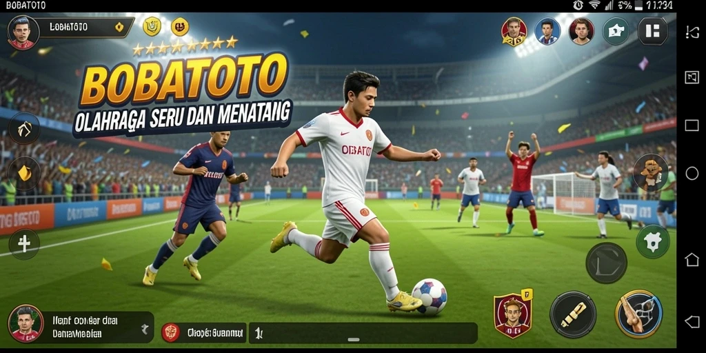 Tampilan gameplay BOBATOTO dengan berbagai cabang olahraga yang menarik.