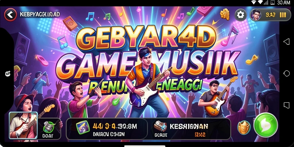 Tampilan gameplay interaktif GEBYAR4D yang menarik dan penuh warna.