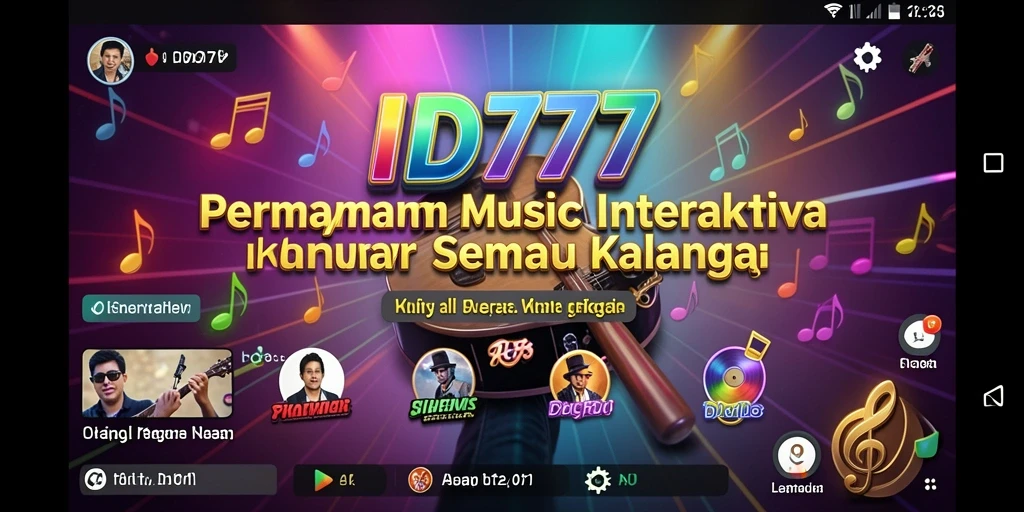 Screenshot ID777 menampilkan gameplay interaktif yang penuh energi.