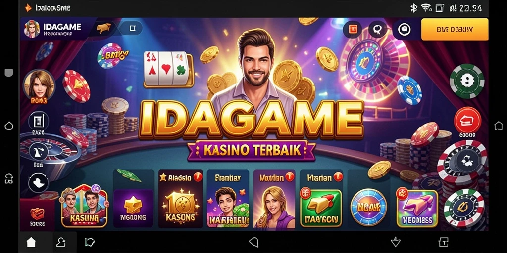Tampilan gameplay menarik dari IDAGAME dengan suasana Kasino yang menegangkan.