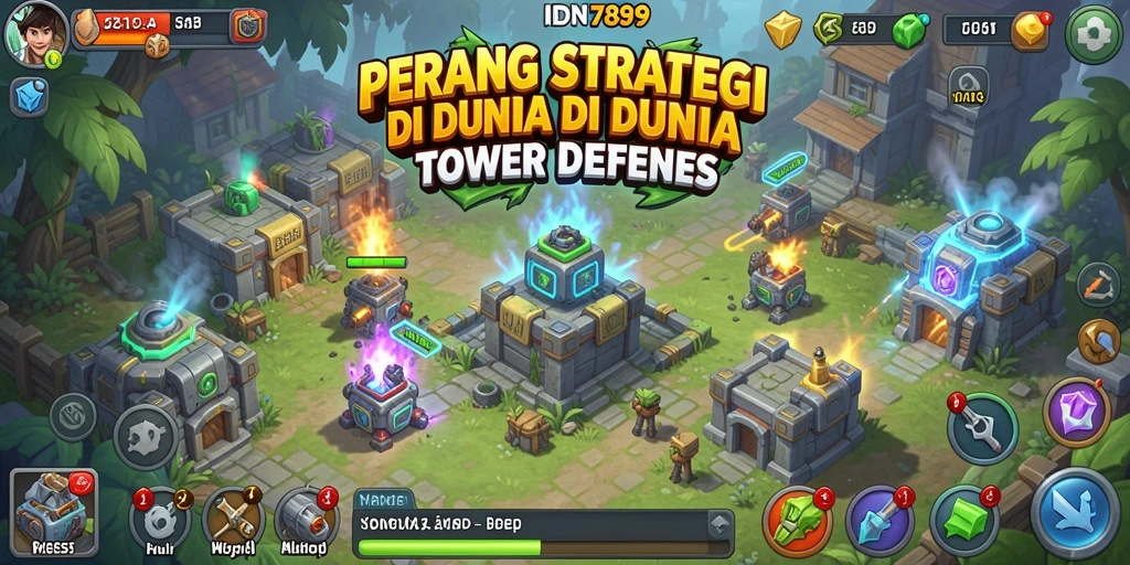 Screenshot IDN789 menampilkan aksi seru dari gameplay Tower Defense.