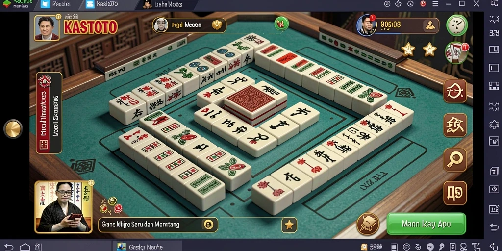 Screenshot utama KASTOTO menampilkan gameplay Mahjong yang menarik.
