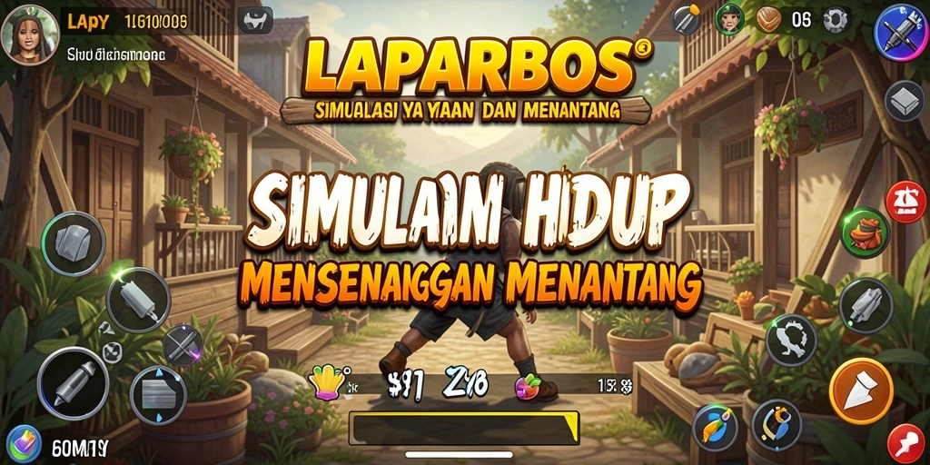 Tampilan gameplay LAPARBOS yang menarik dan interaktif.