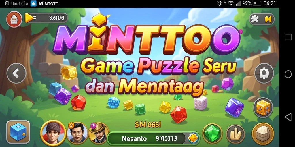 Tangkapan layar MINTOTO menampilkan keseruan gameplay Puzzle yang menantang.