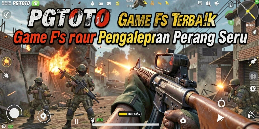 Screenshot gameplay PGTOTO menampilkan aksi tembak-menembak yang intens.