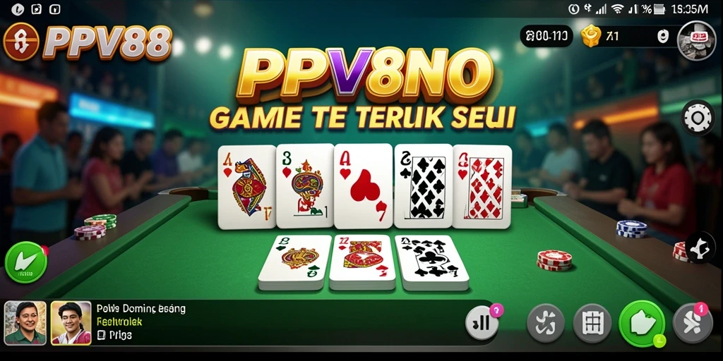 Tampilan gameplay menarik dari PPV88 yang menunjukkan keseruan bermain Domino.