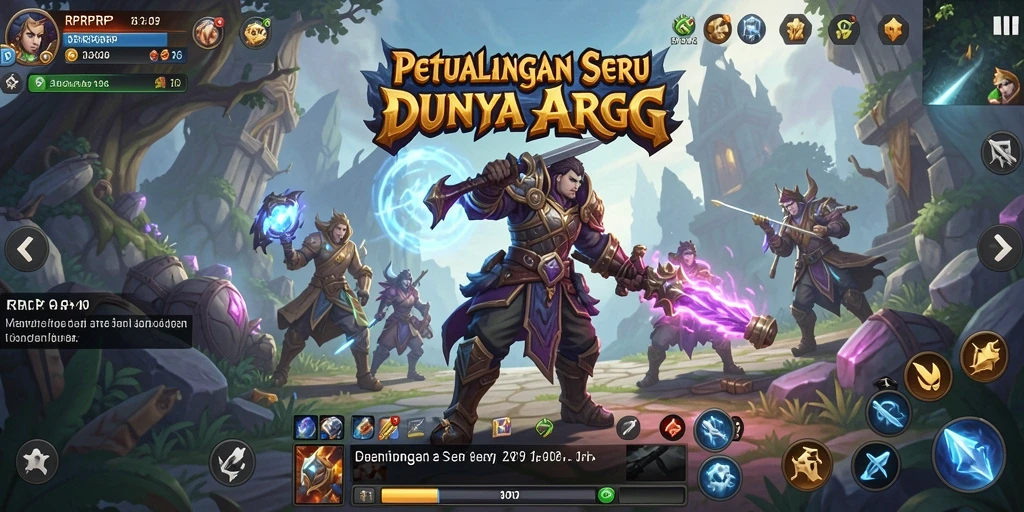 Tampilan menakjubkan dari pertarungan di dalam RPRPRP dengan karakter unik.