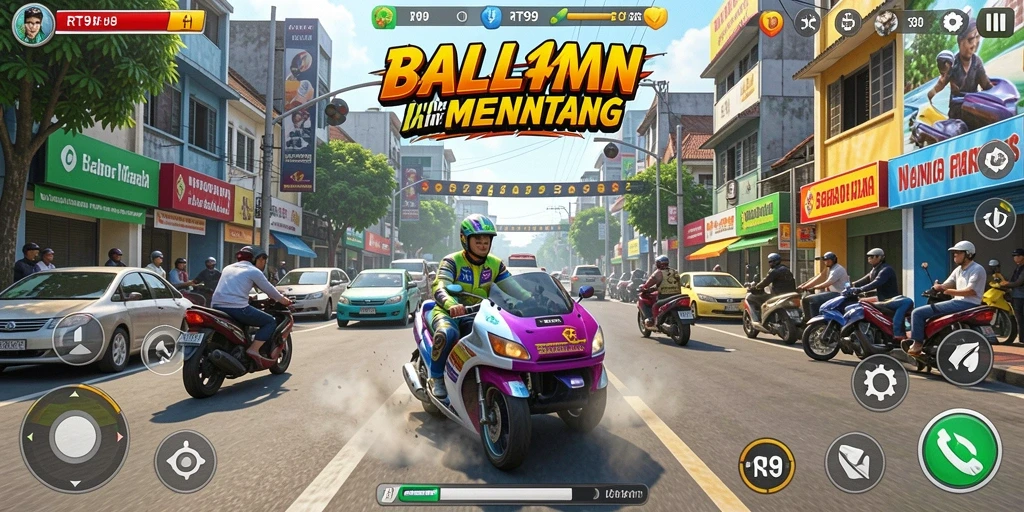Gameplay balapan yang menegangkan dan seru di RT99.