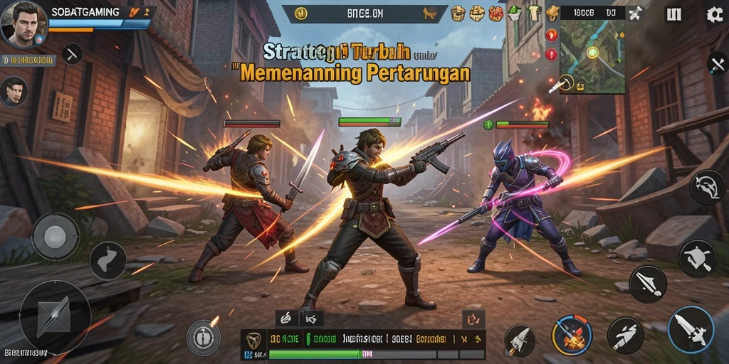 Screenshot utama menampilkan gameplay strategi yang mendebarkan.