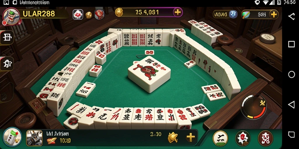 Tampilan gameplay Mahjong yang mendebarkan di ULAR288.