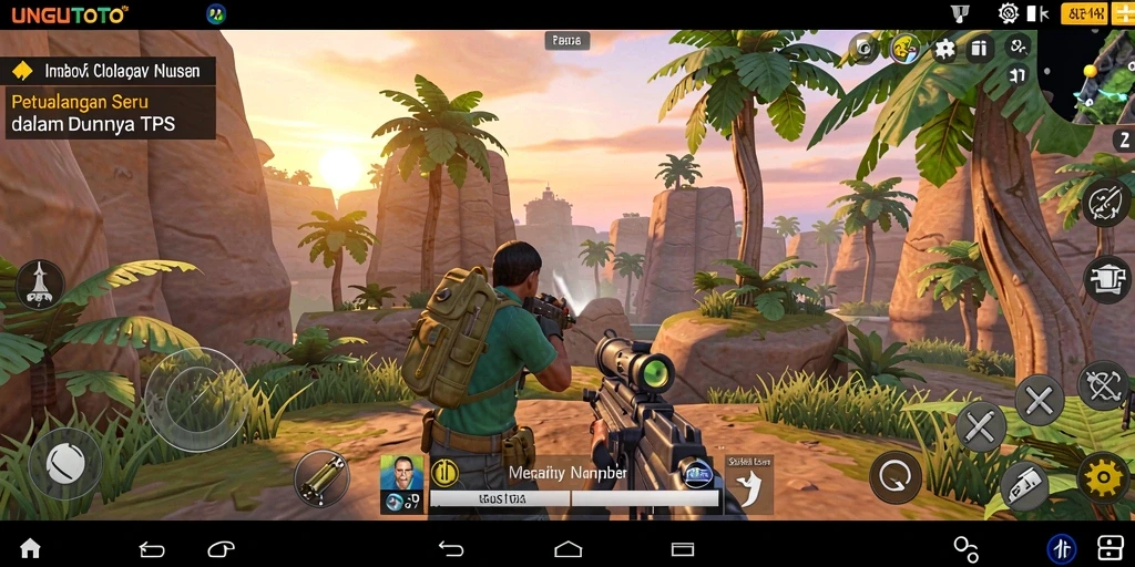 Tangkapan layar gameplay seru dari UNGUTOTO dalam pertempuran TPS.
