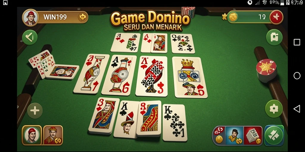 Tampilan gameplay seru dari domino di WIN199.