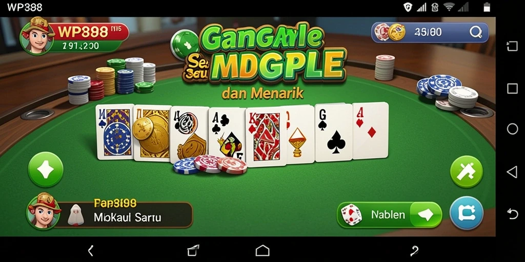 Tampilan gameplay seru dari WP888 yang menggambarkan keseruan permainan Gaple.